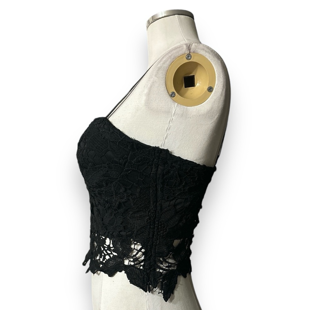 CASTING LA Black Lace Bustier Crop Top Cami - Picture 4 of 9